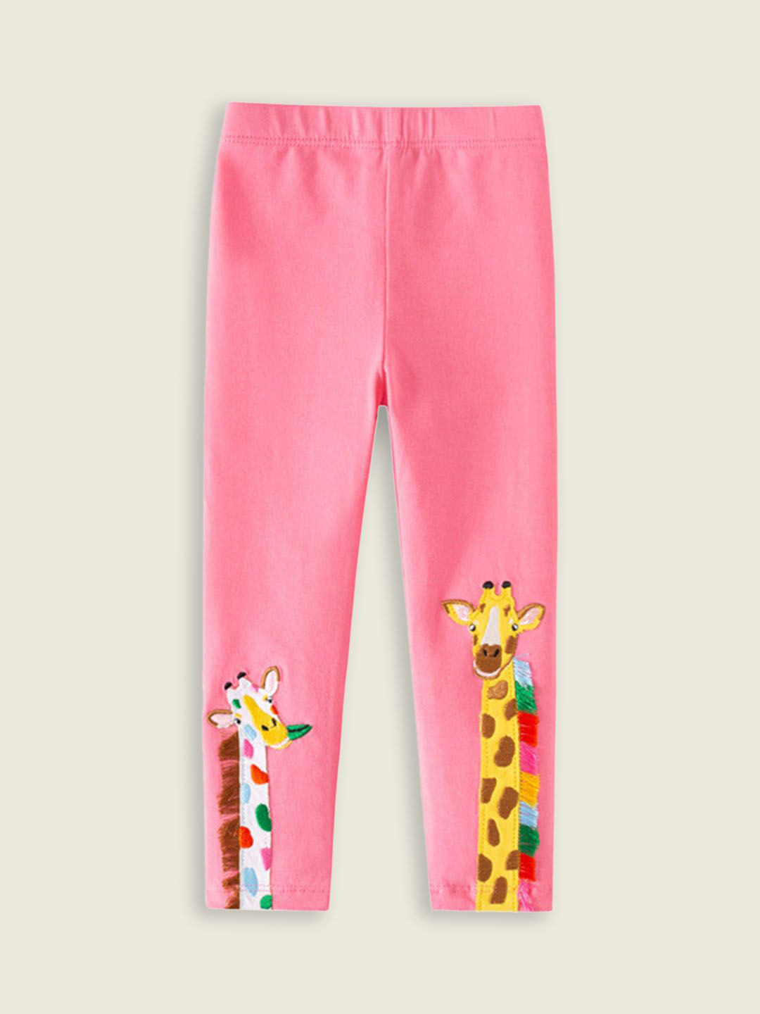 INCLUD Girls Giraffe Embroidered Ankle Length Leggings