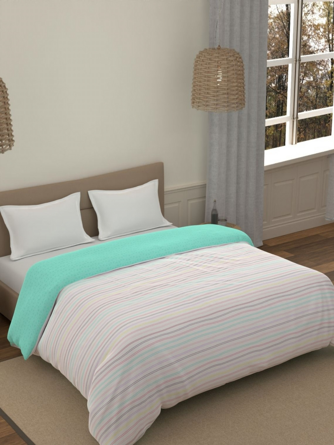 Portico Fusion 144 TC Cotton Off White Double Size Comforter