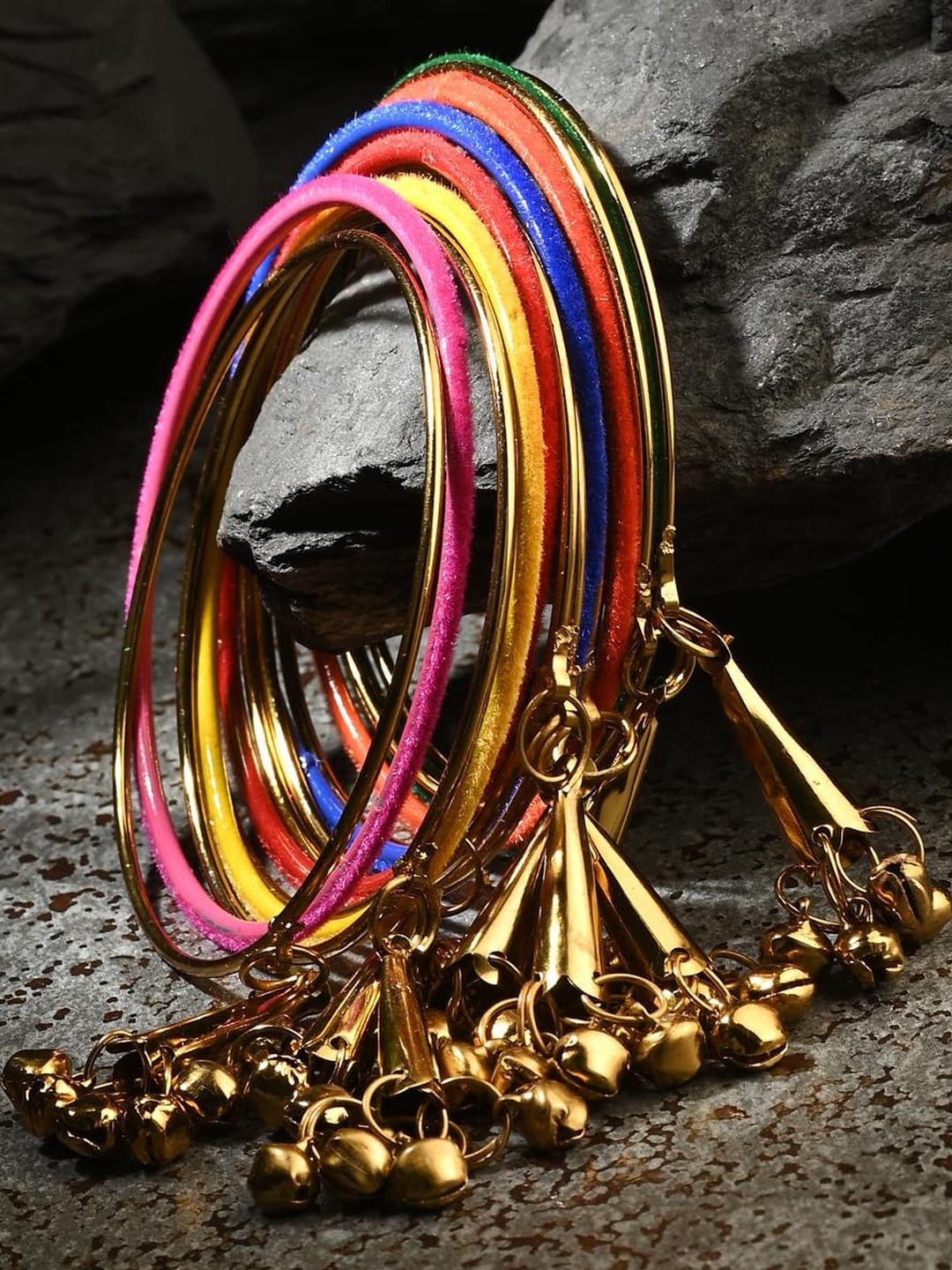 1ST TIME Brass Multicolor Bangles Set