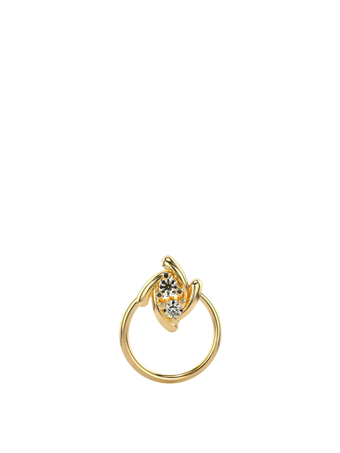 VALANOVA Women Yellow Gold Lab Grown Nosepin Diamond 14K