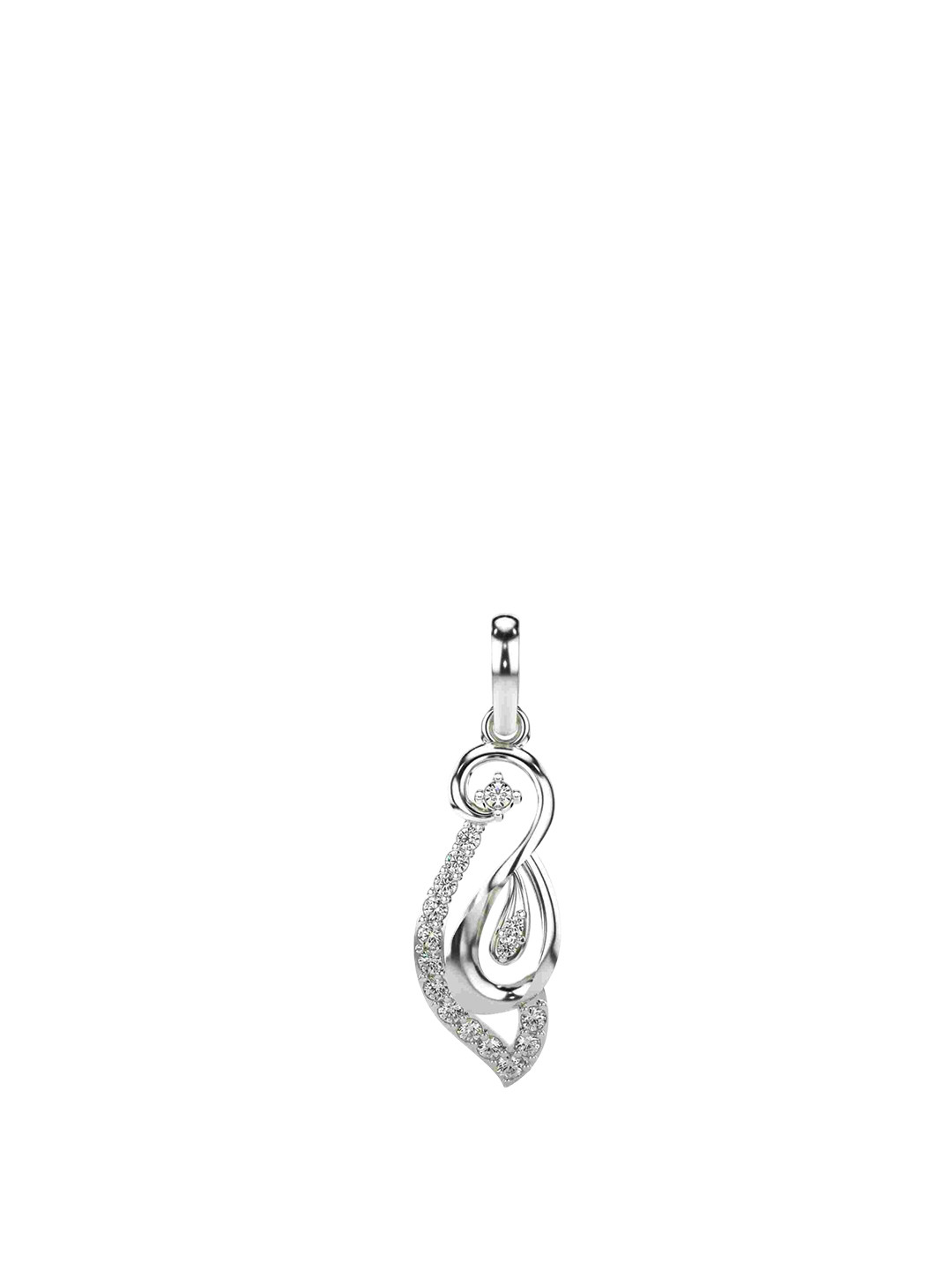 VALANOVA 14K White Gold Certified 0.18Ct Lab Grown Diamond Pendant