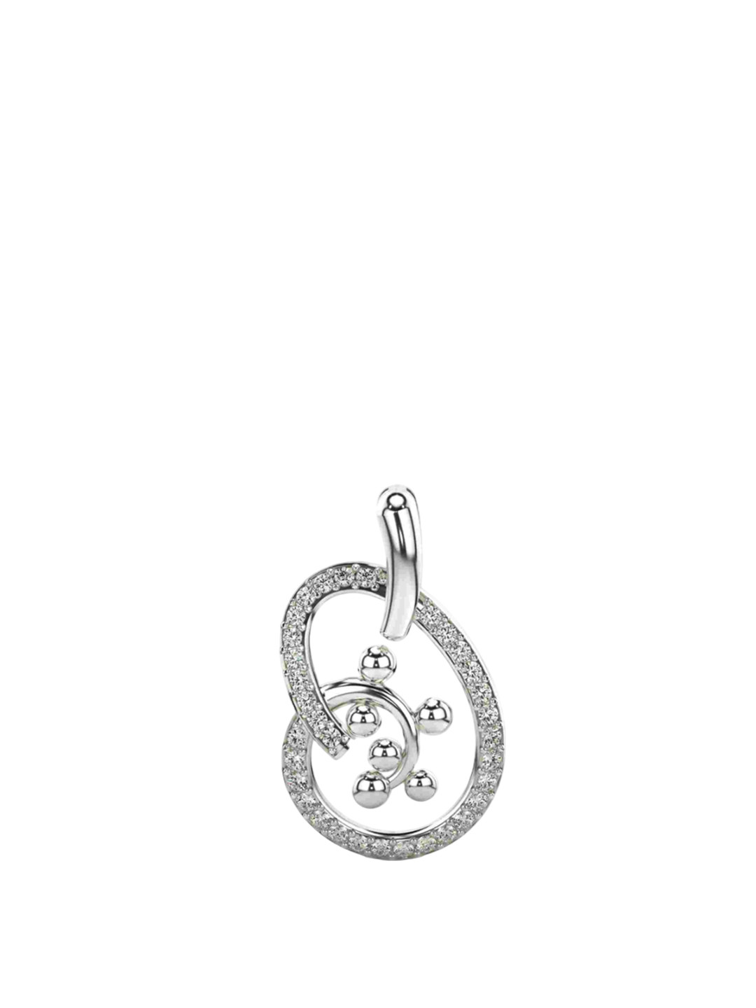 VALANOVA Women 14k Gold Lab Grown Diamond 0.37 CTs Pendent 2.62 gm