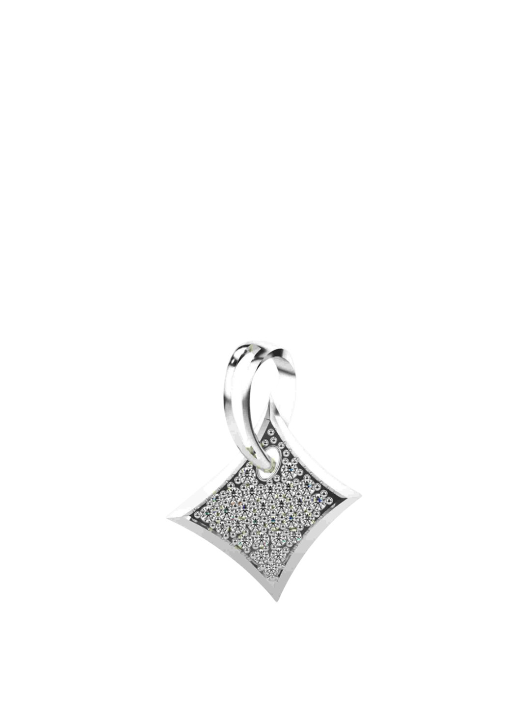 VALANOVA Women 14K White Gold & 0.23CT Certified Lab Grown Diamond Pendant