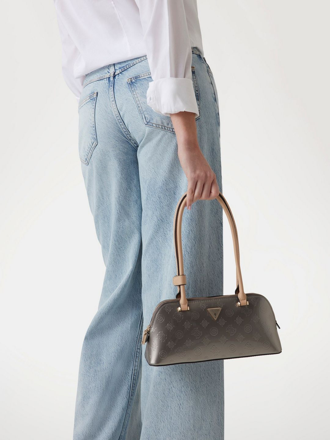 GUESS Women Textured Baguette Shoulder Bag