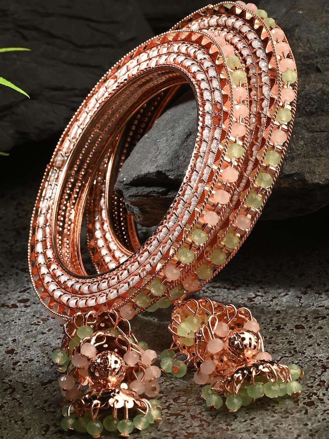 1ST TIME Brass Bangle Set Of 2