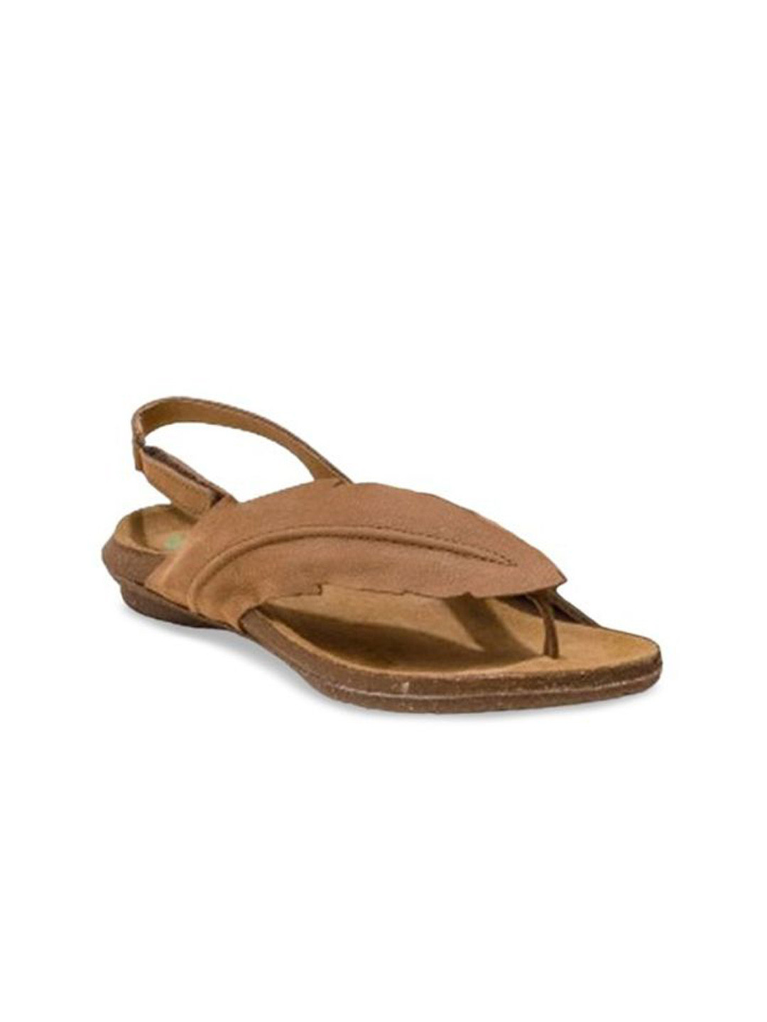 Saint G El Naturalista Women Velcro Leather T-Strap Flats