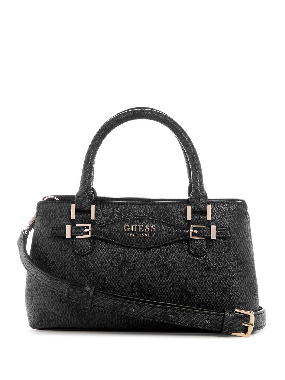 GUESS Coal Logo Printed Katya Mini Crossbody Shoulder Bag