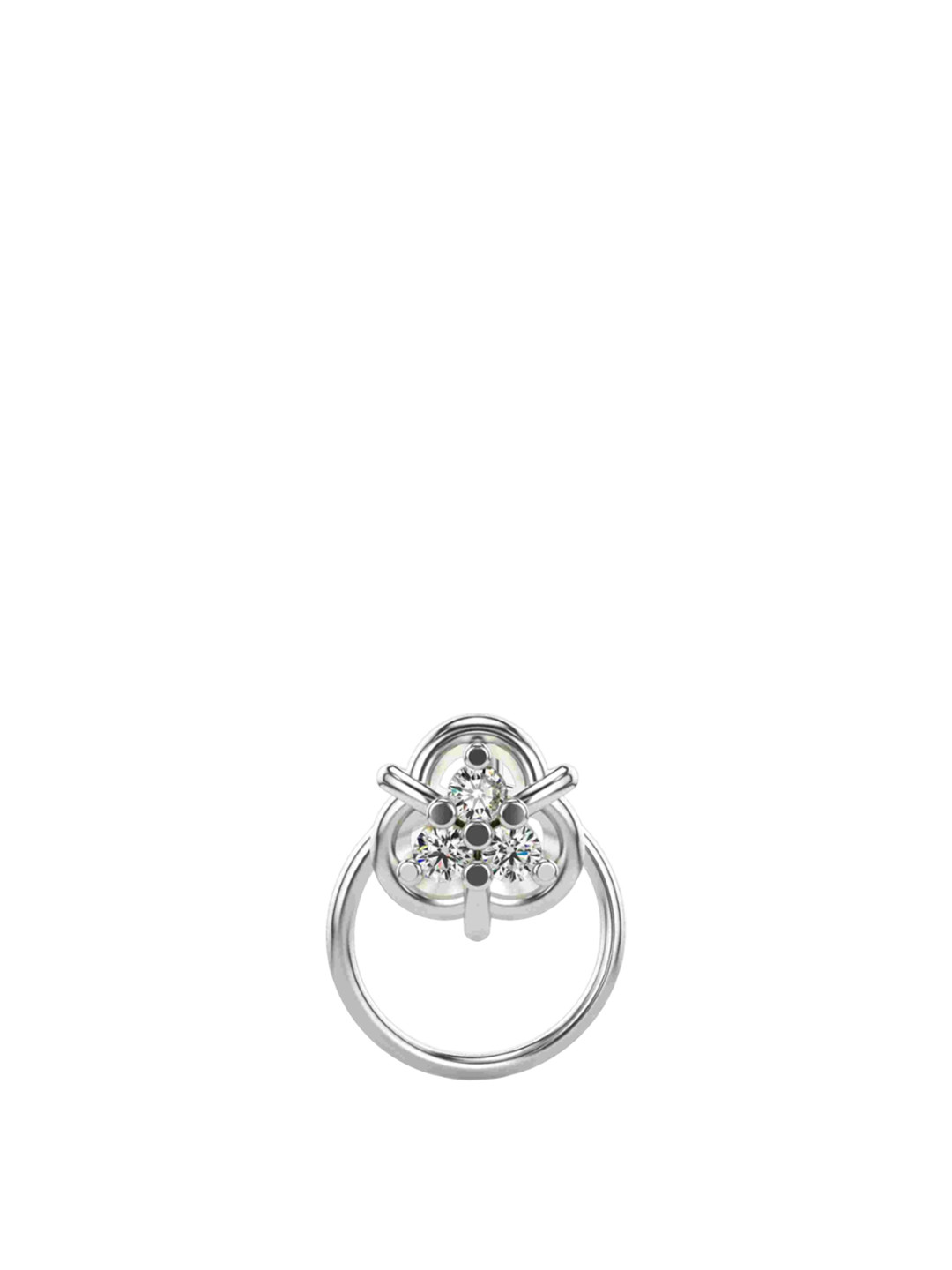 VALANOVA Women14K White Gold Wuth Certified Lab Grown Diamond 0.06cts