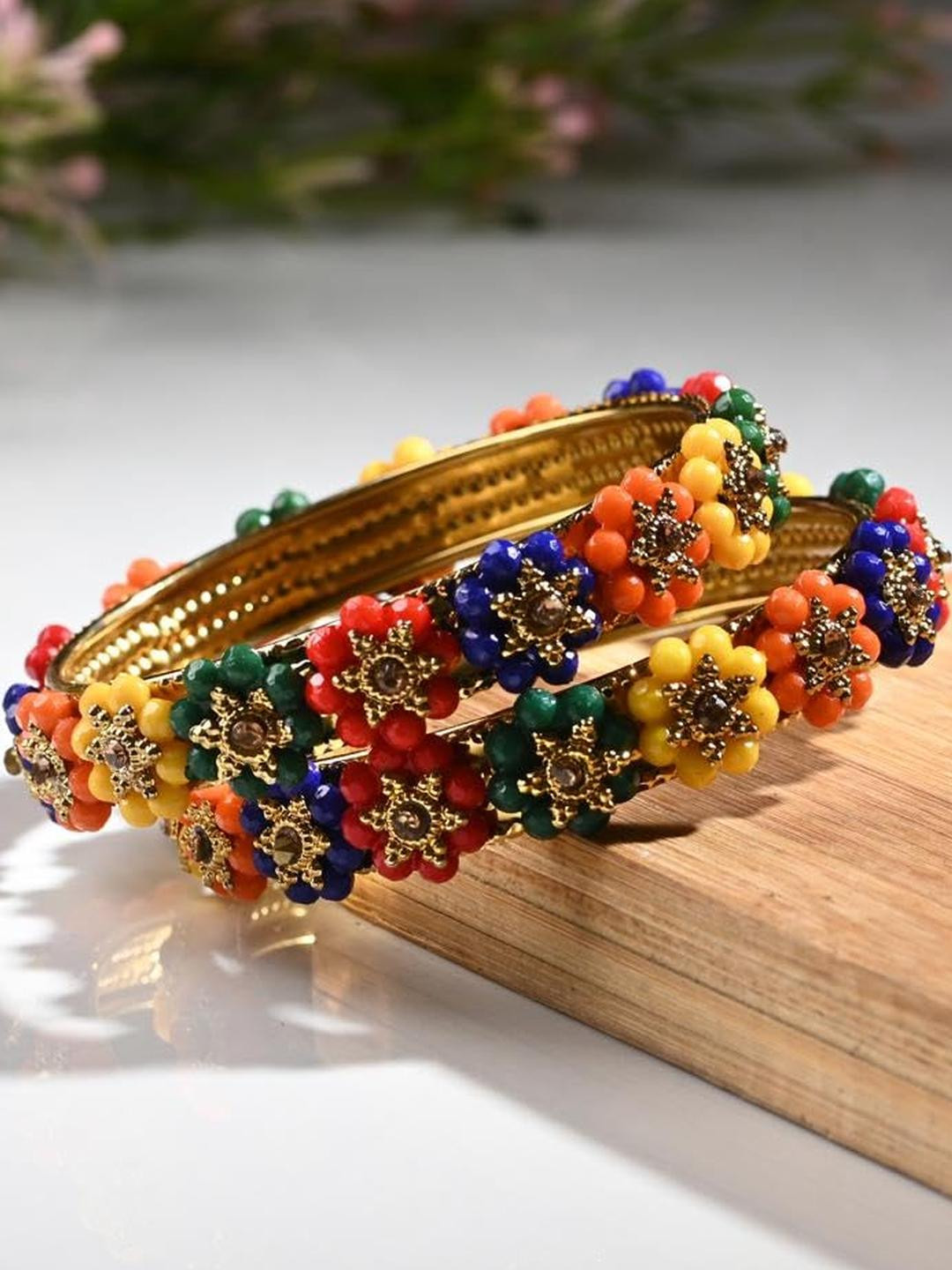 1ST TIME Floral Ethnic Bangles