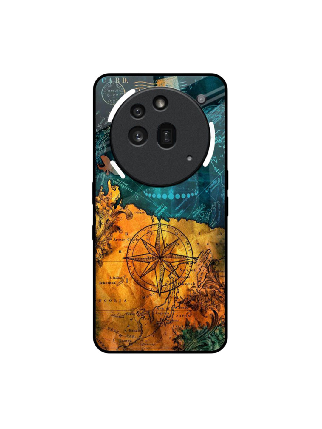 QRIOH Architecture Map Print Nothing Phone 3a Pro Back Case Mobile Accessories