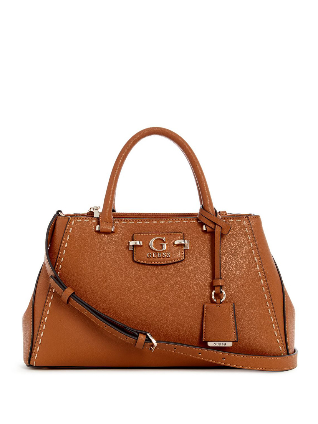 GUESS Women Nastra Society Solid Structured Handheld Bag