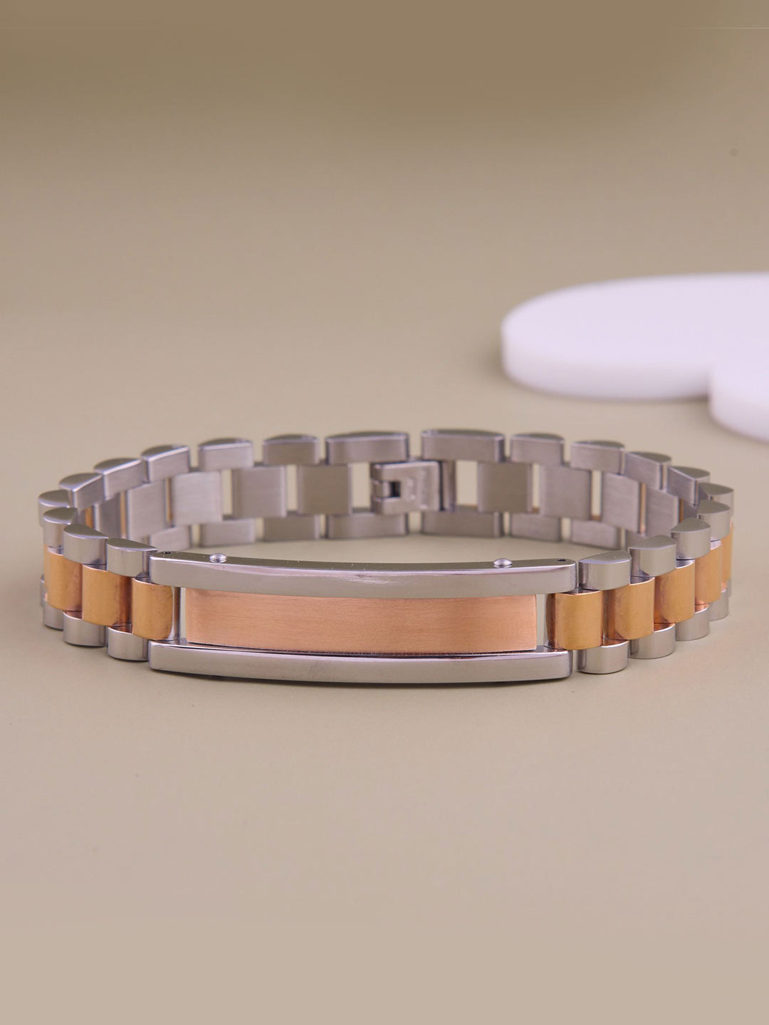 GC PREMIUM JEWELLERY Men Silver-Plated Link Bracelet