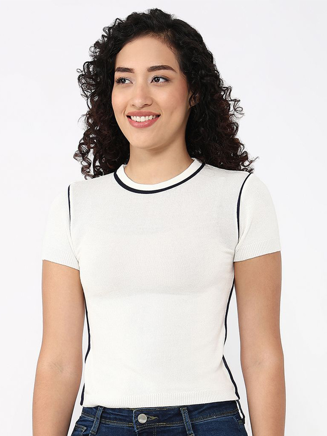 Kraus Jeans Women Fitted Crop Top