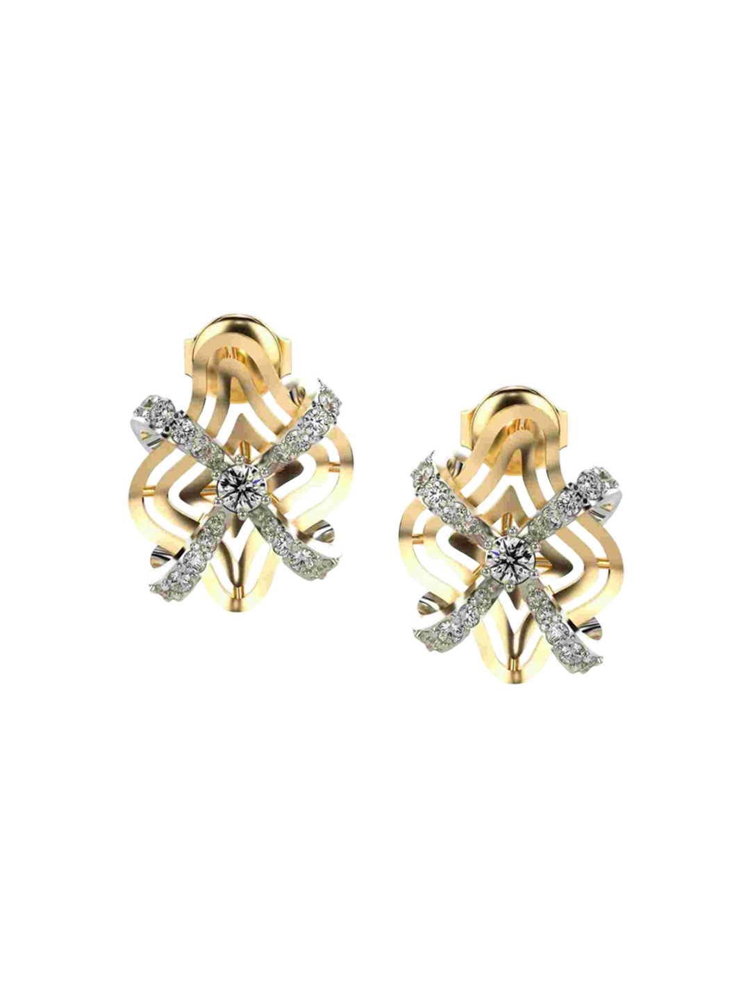 VALANOVA 14K Yellow Gold Certified 0.56Ct Lab Grown Diamond Earrings