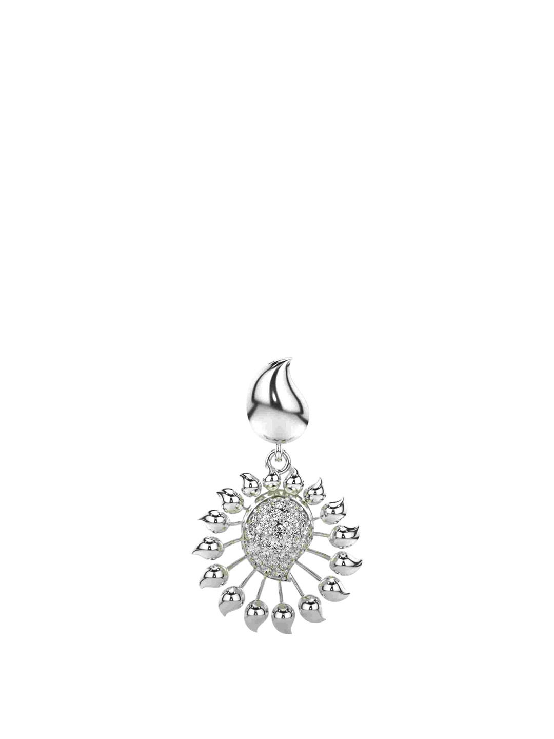 VALANOVA Women 14Kt White Gold Lab Grown Diamond Pendant