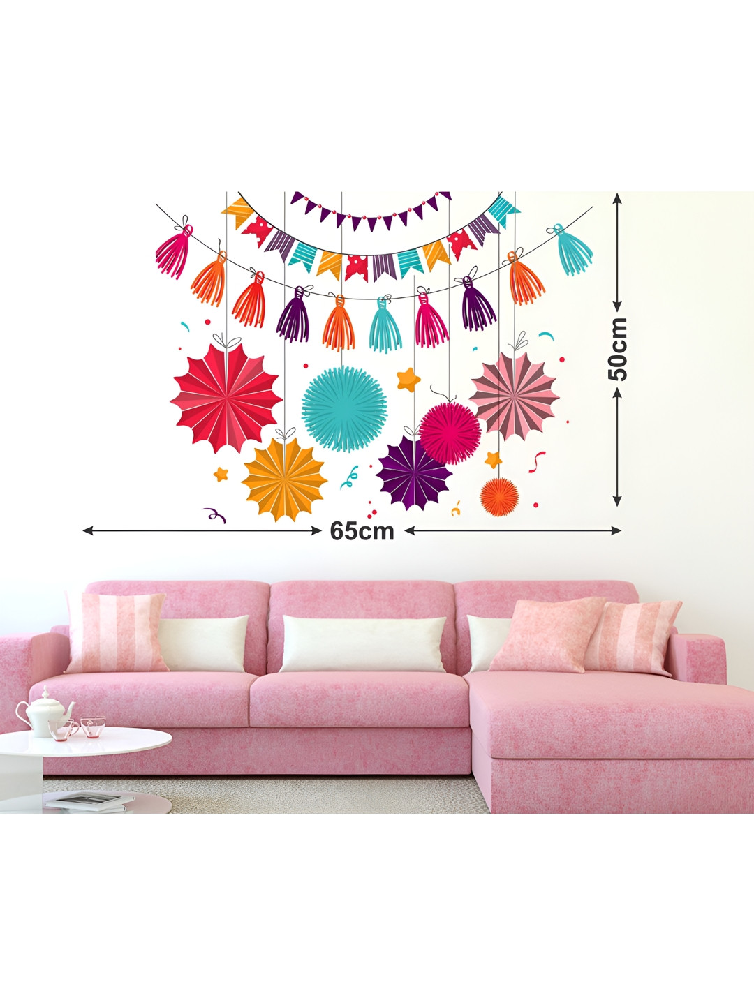 LANSTICK Blue & Red Splash-Proof Eco-Friendly Wallpaper