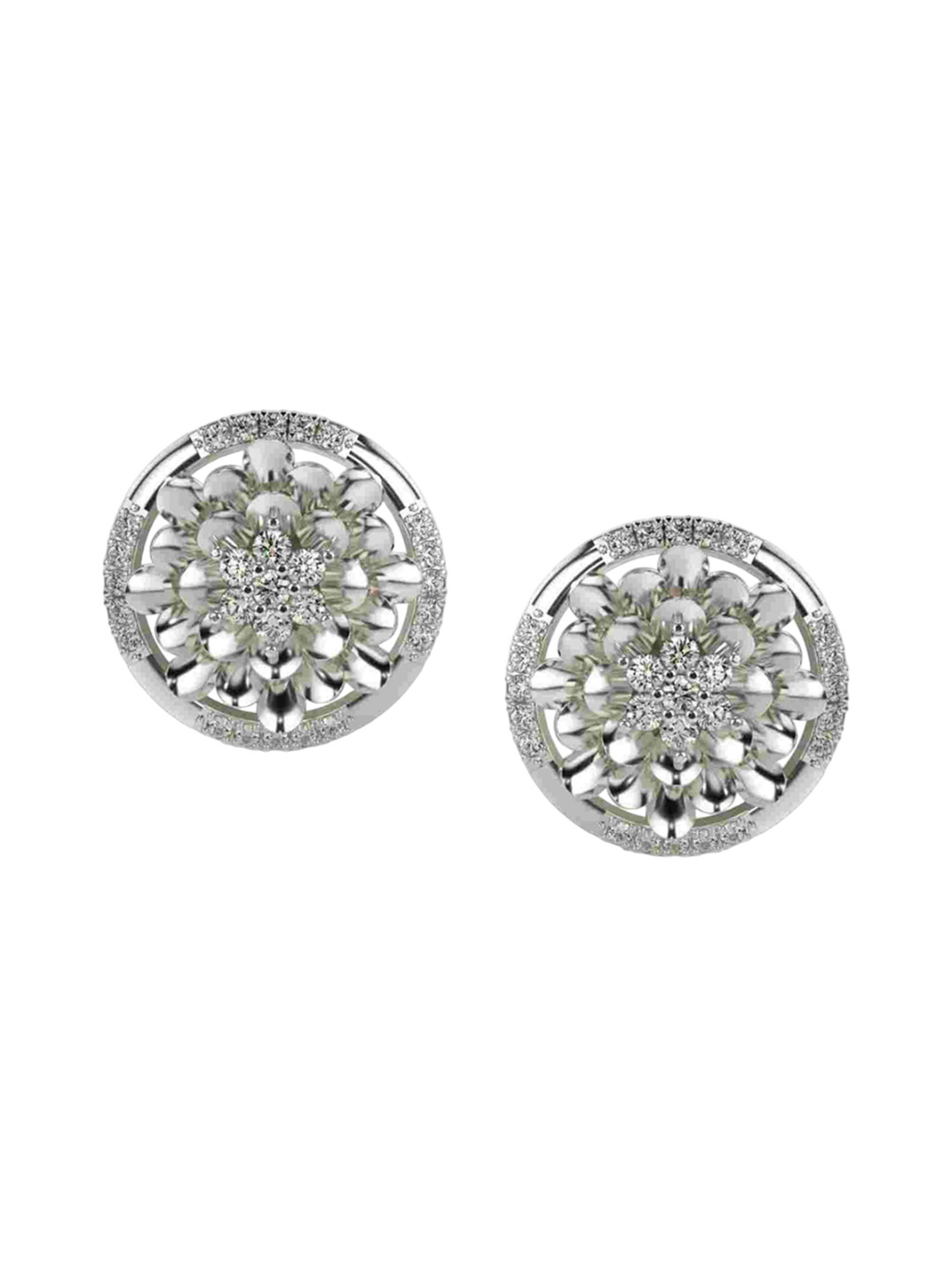 VALANOVA 18K White Gold 0.57 Ct Lab Grown Diamond Earrings