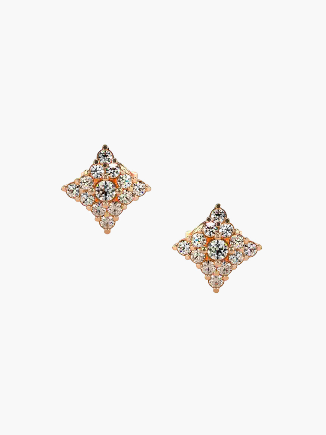 VALANOVA 14K Rose Gold 0.42 Ct Lab Grown Diamond Earrings