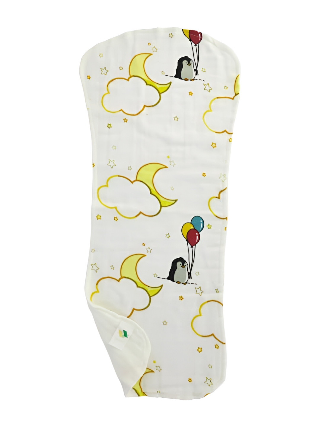 Attica Tracery 2Pcs Cloudy Moon Star Printed Muslin Cotton Baby Burp Napkins