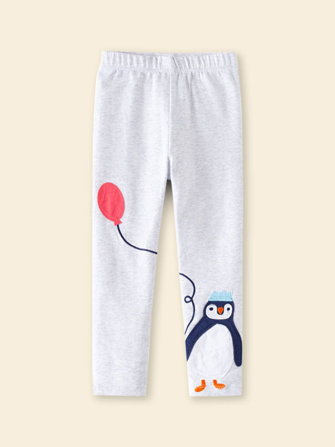 INCLUD Girls Penguin Patch Ankle Length Leggings