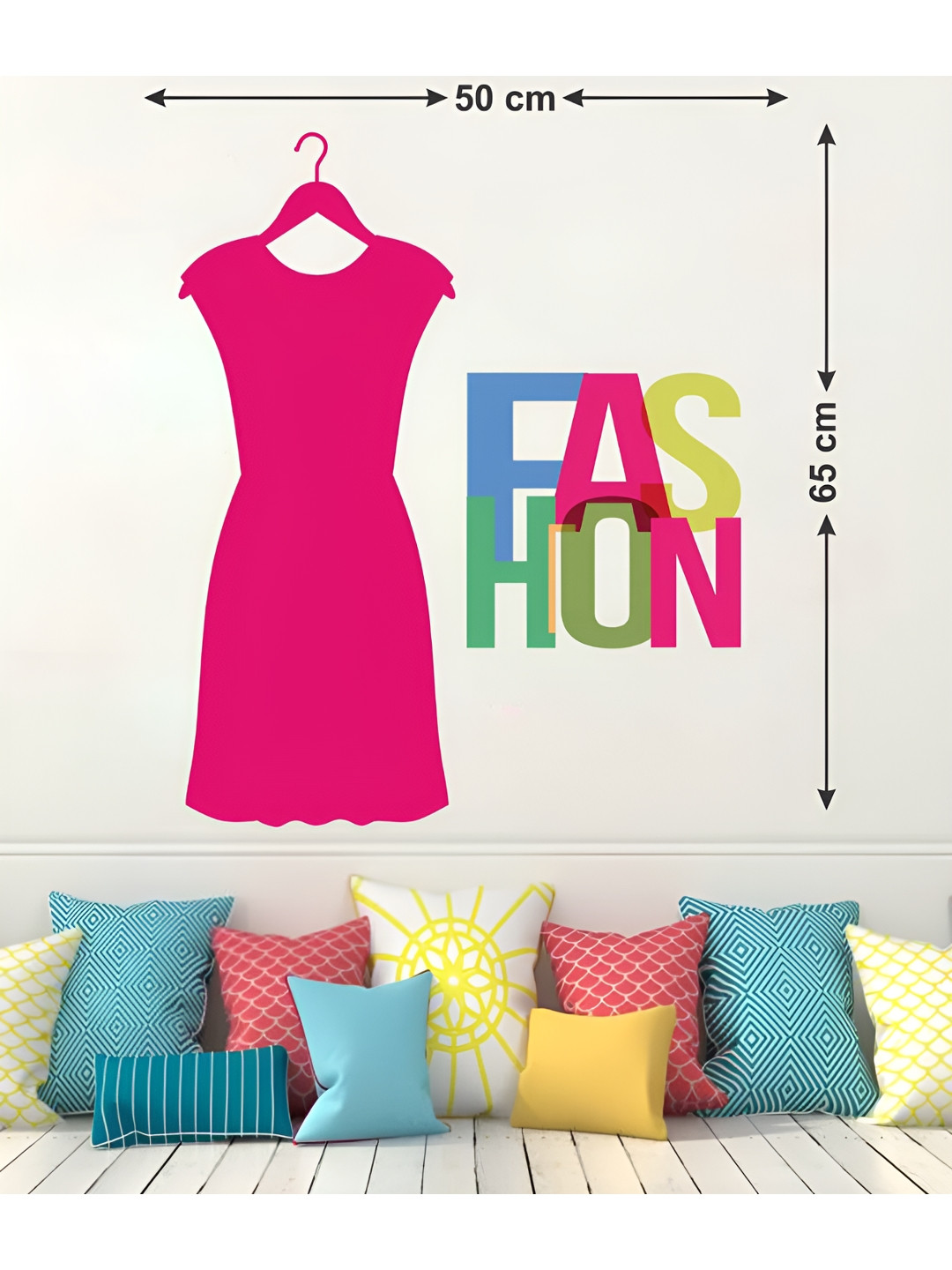 LANSTICK Pink & Yellow Splash-Proof Eco-Friendly Fashion Style Wallpaper