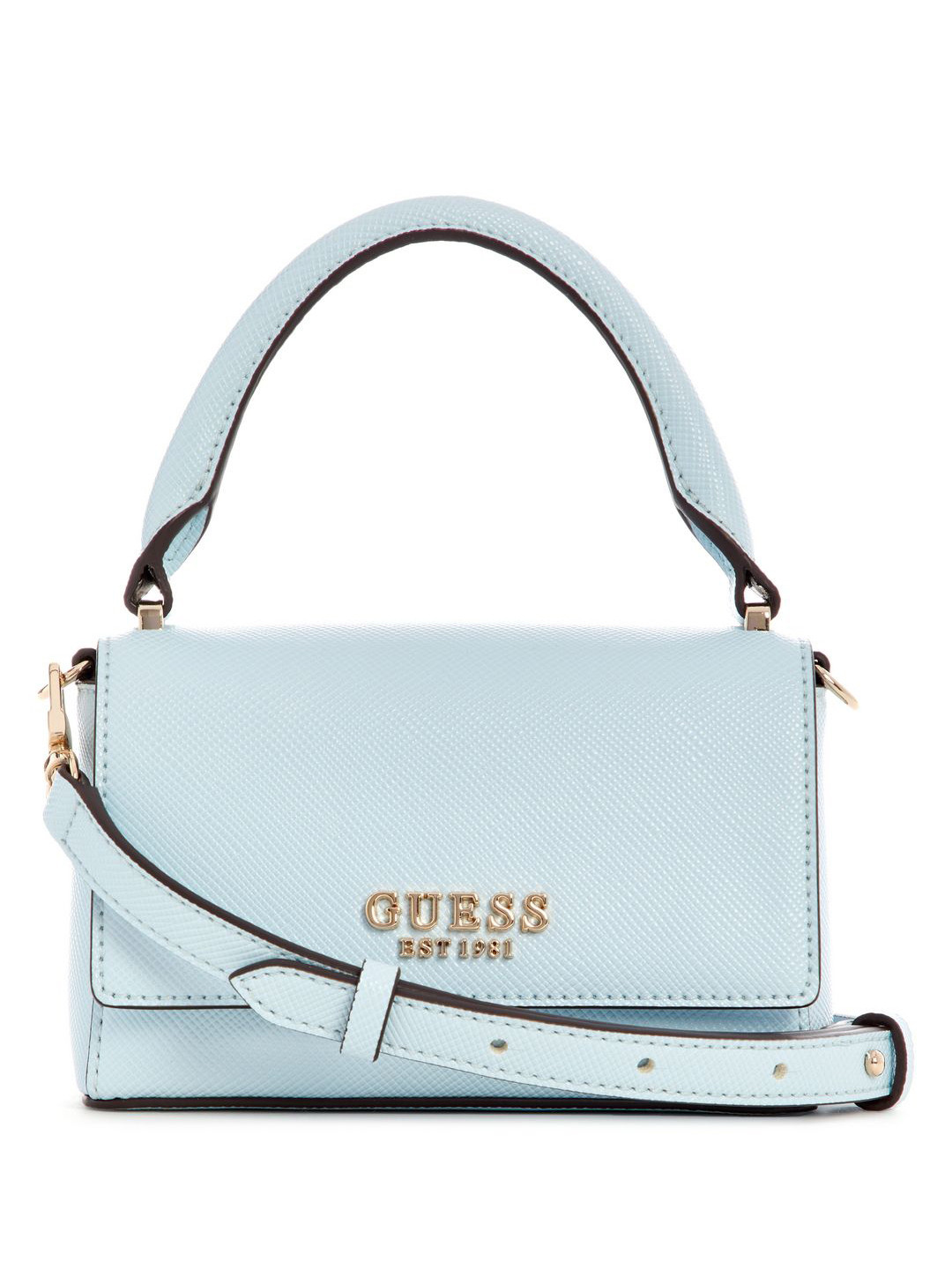 GUESS Women Fedana Textured Baguette Satchel Bag