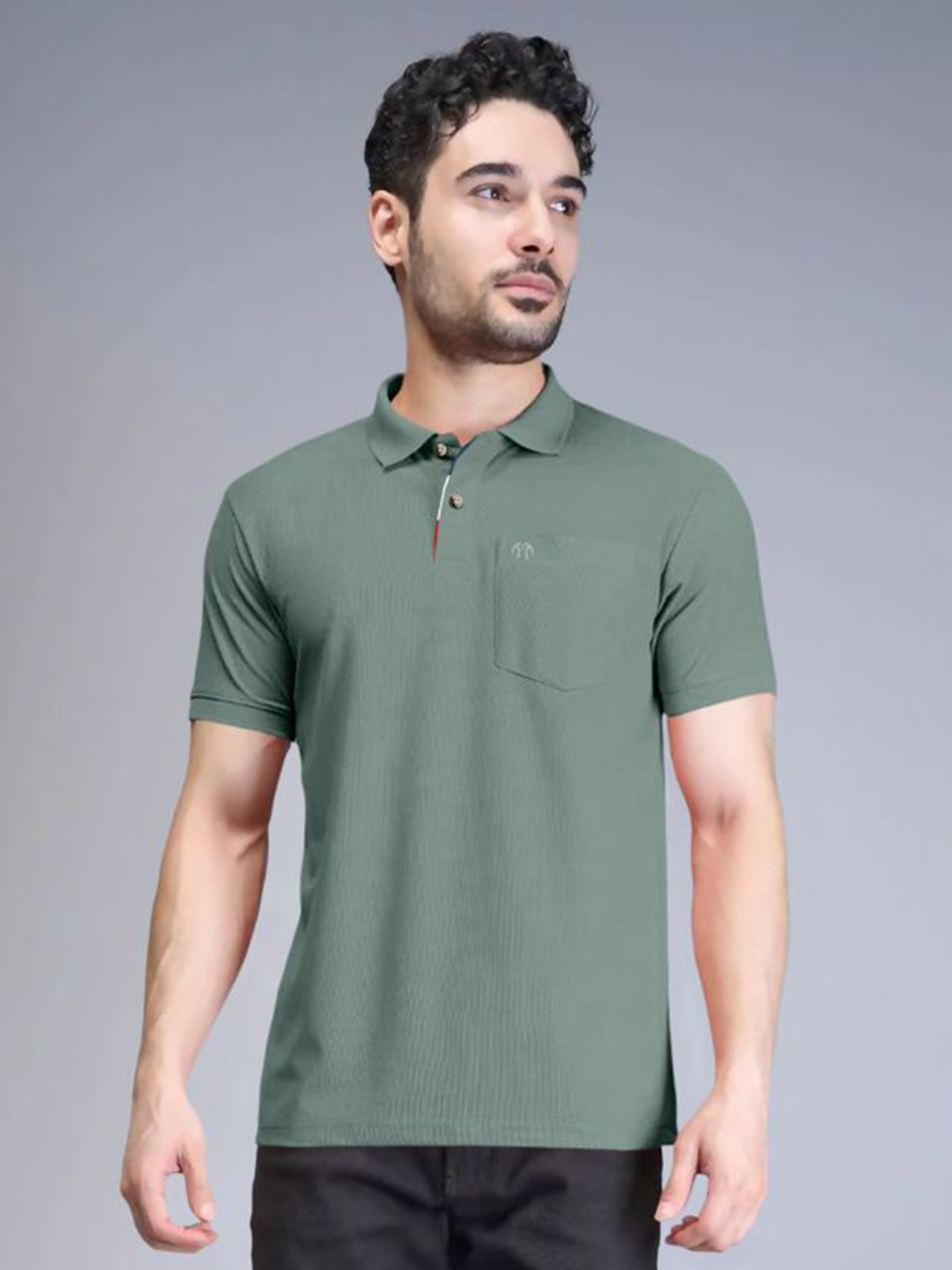 Triptee  Polo Collar Pure Cotton Short Sleeves Pockets T-shirt