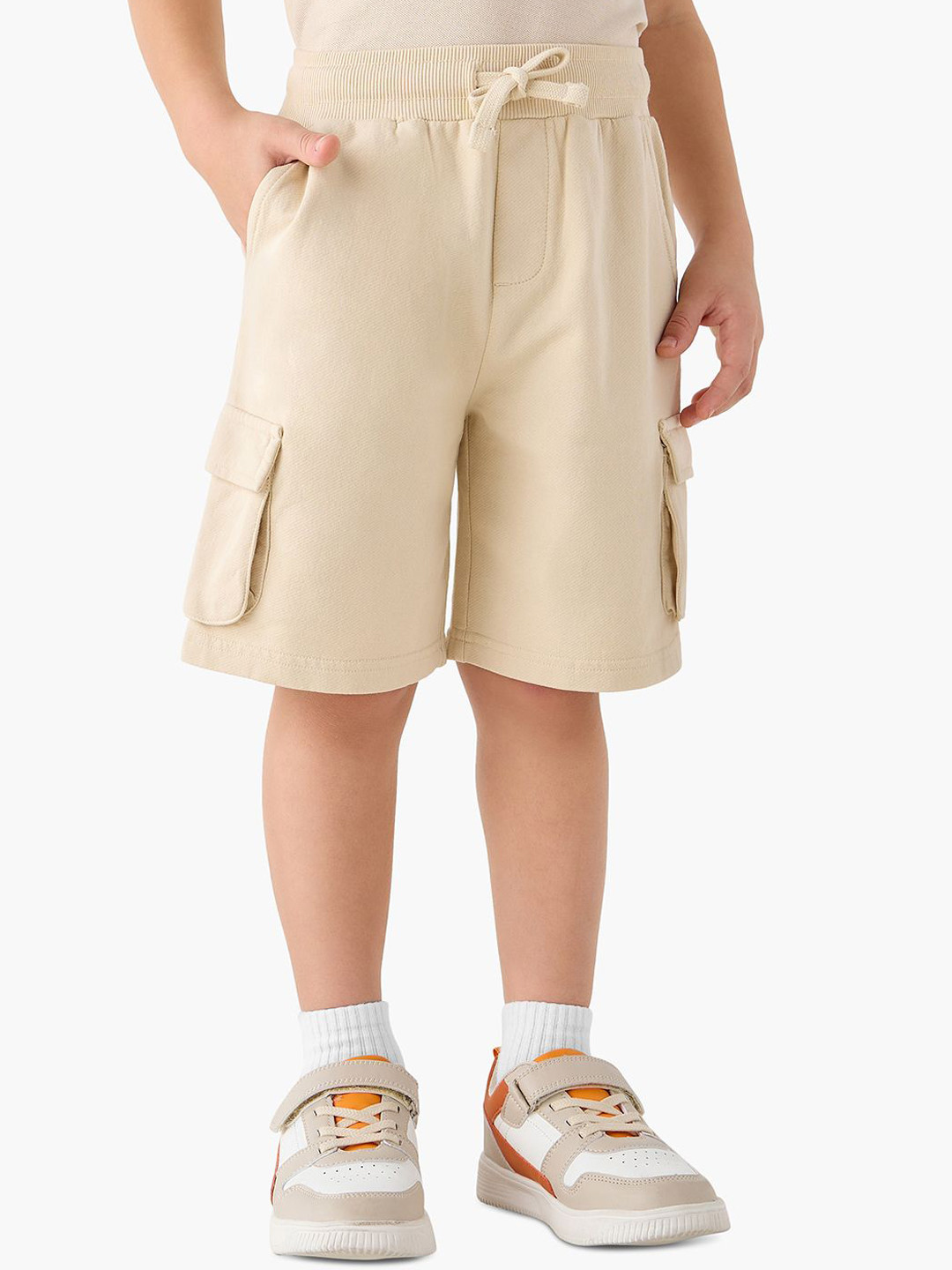 Juniors by Babyshop Boys Cotton Cargo Shorts With Drawstring Closure