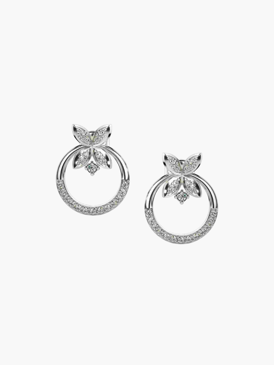 VALANOVA 14Kt White Gold 0.44 Carat Lab Grown Diamond Earrings