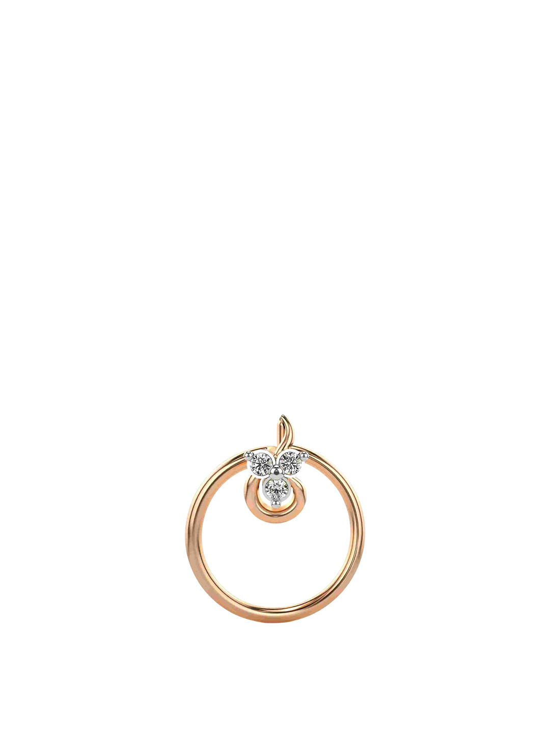 VALANOVA Women 14 Kt Gold Nosepin 0.17gms with VVS2 Lab Grown Diamond 0.02cts