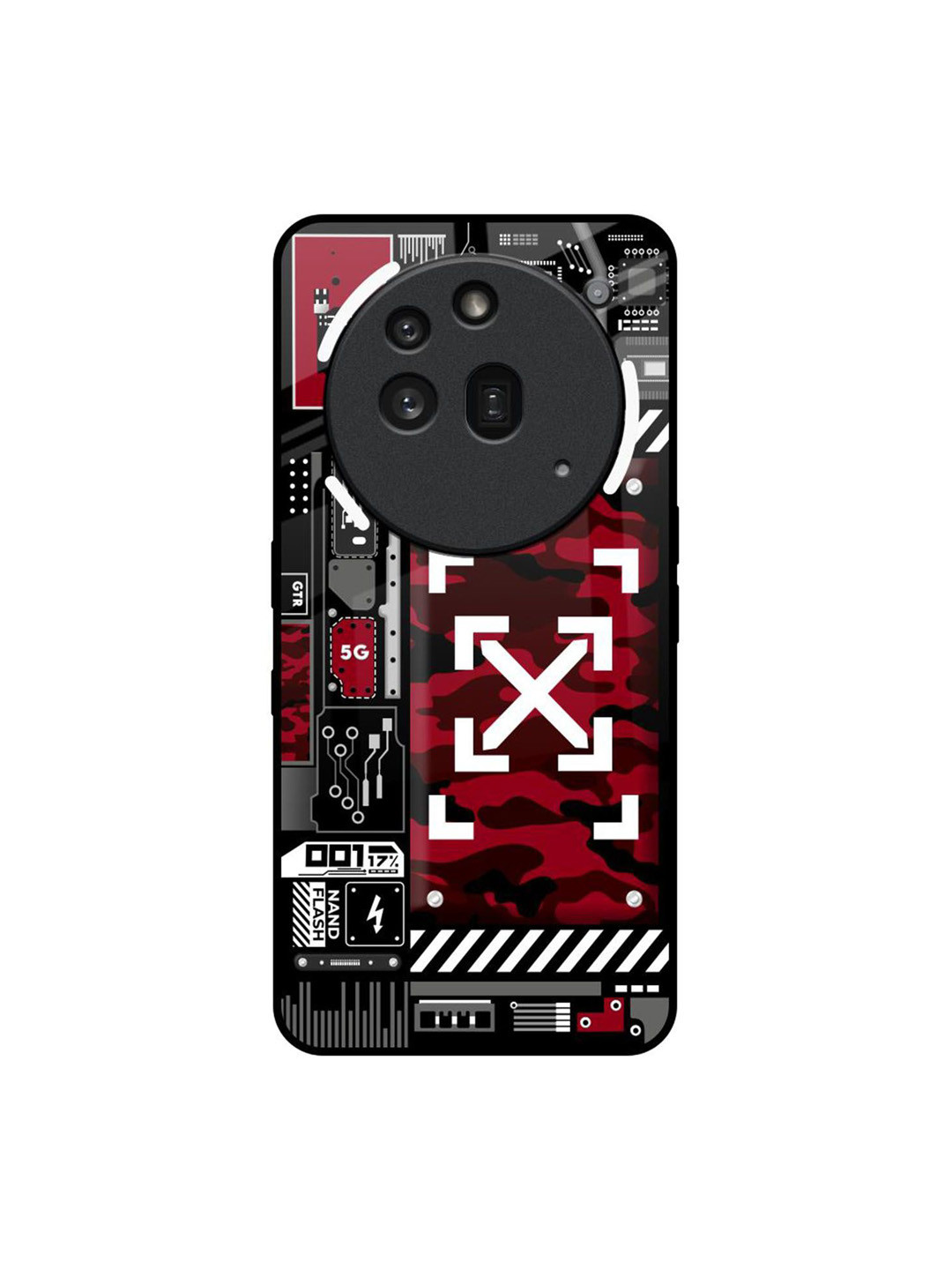QRIOH Geometric Printed Nothing Phone 3a Pro Back Case Mobile Accessories