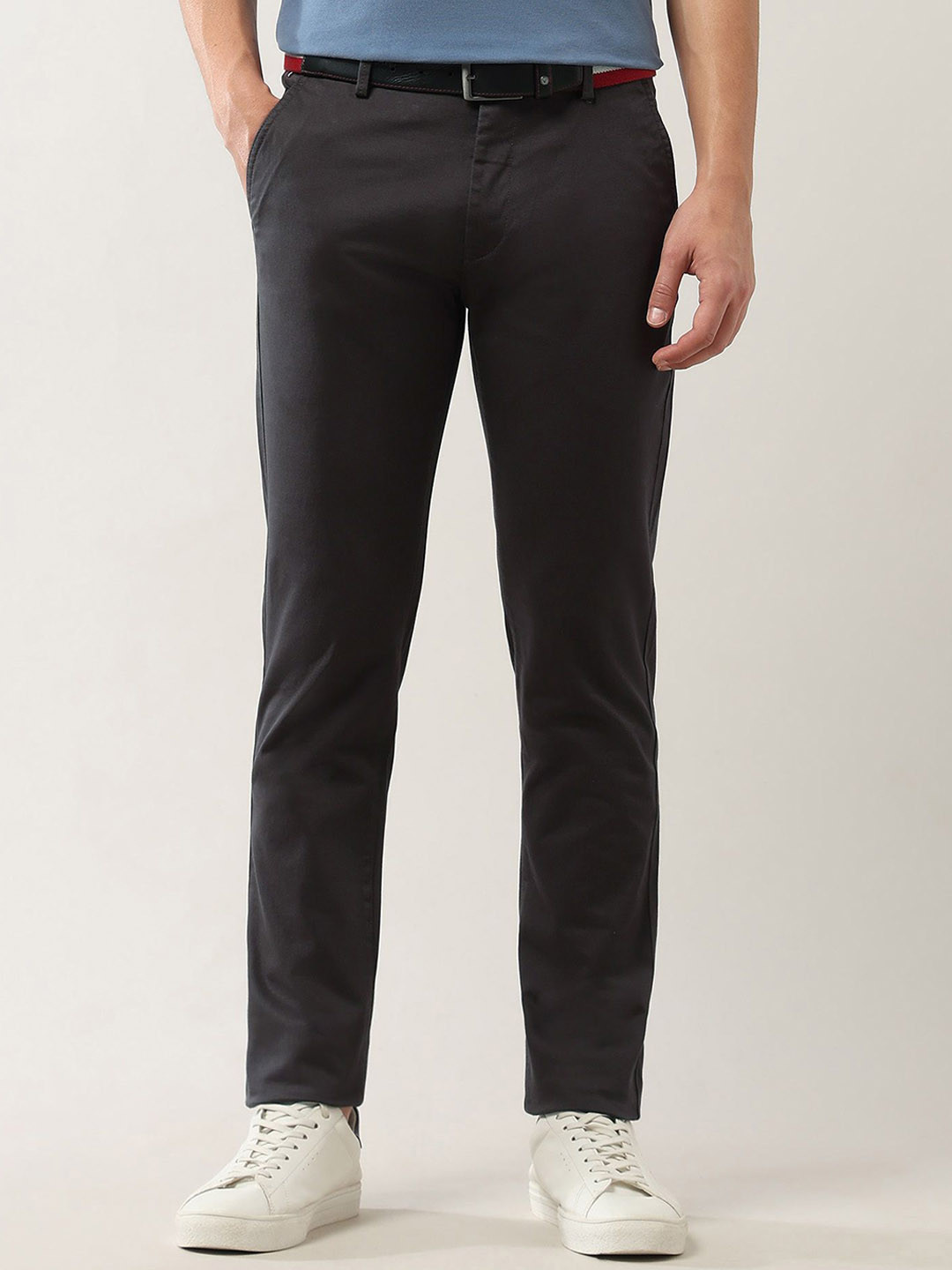 Arrow Sport Men Solid Dobby Slim Fit Chinos