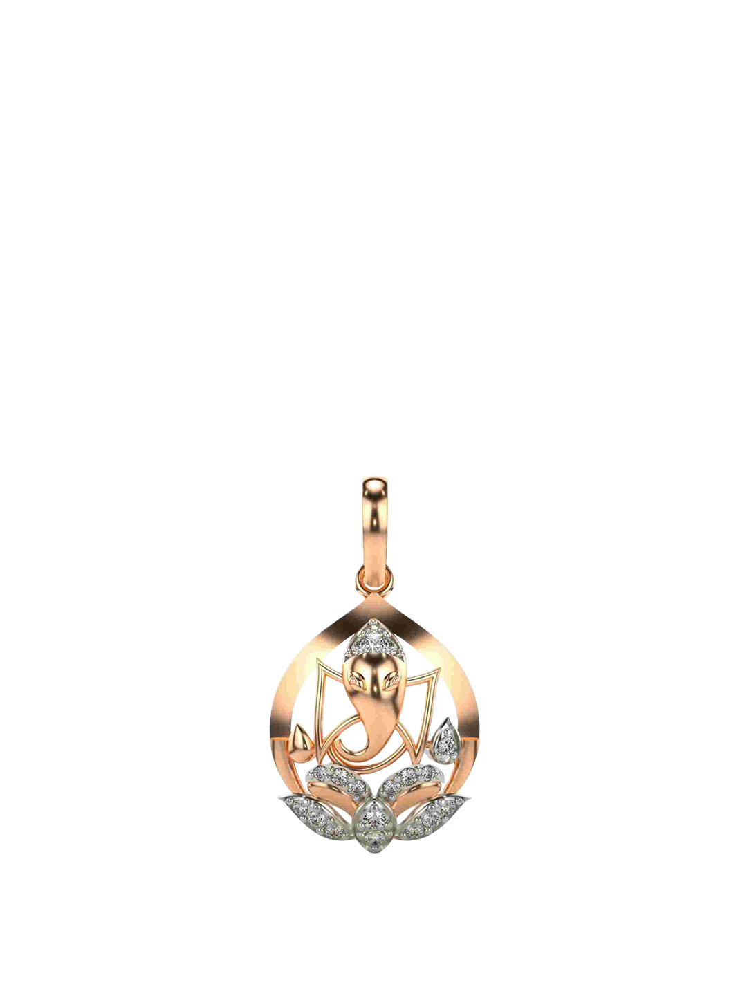VALANOVA Women 14K Lab Grown Diamond 0.25 CTs Pendent 1.23 gm