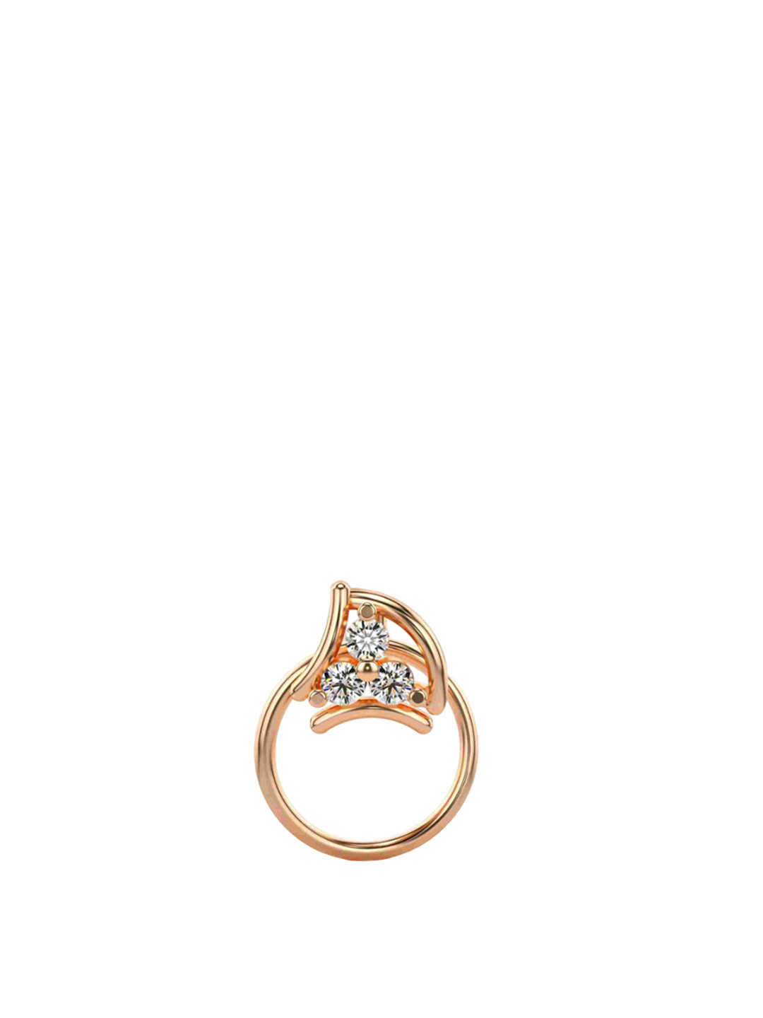 VALANOVA Women 18 Kt Gold Nosepin 0.28gms with Lab Grown Diamond 0.06cts