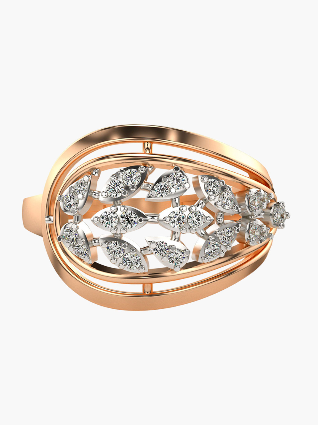 VALANOVA Rose Gold Plated Sterling Silver 0.28Ct Lab Grown Diamond Ring