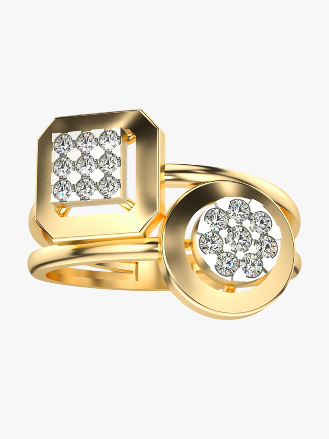 VALANOVA Yellow Gold Plated Sterling Silver 0.28Ct  Lab Grown Diamond Ring