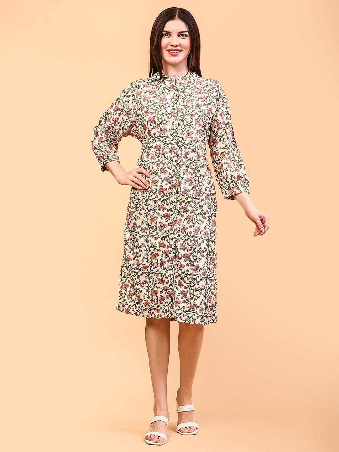 AKANYA Women Petunia Floral Print Sheath Dress