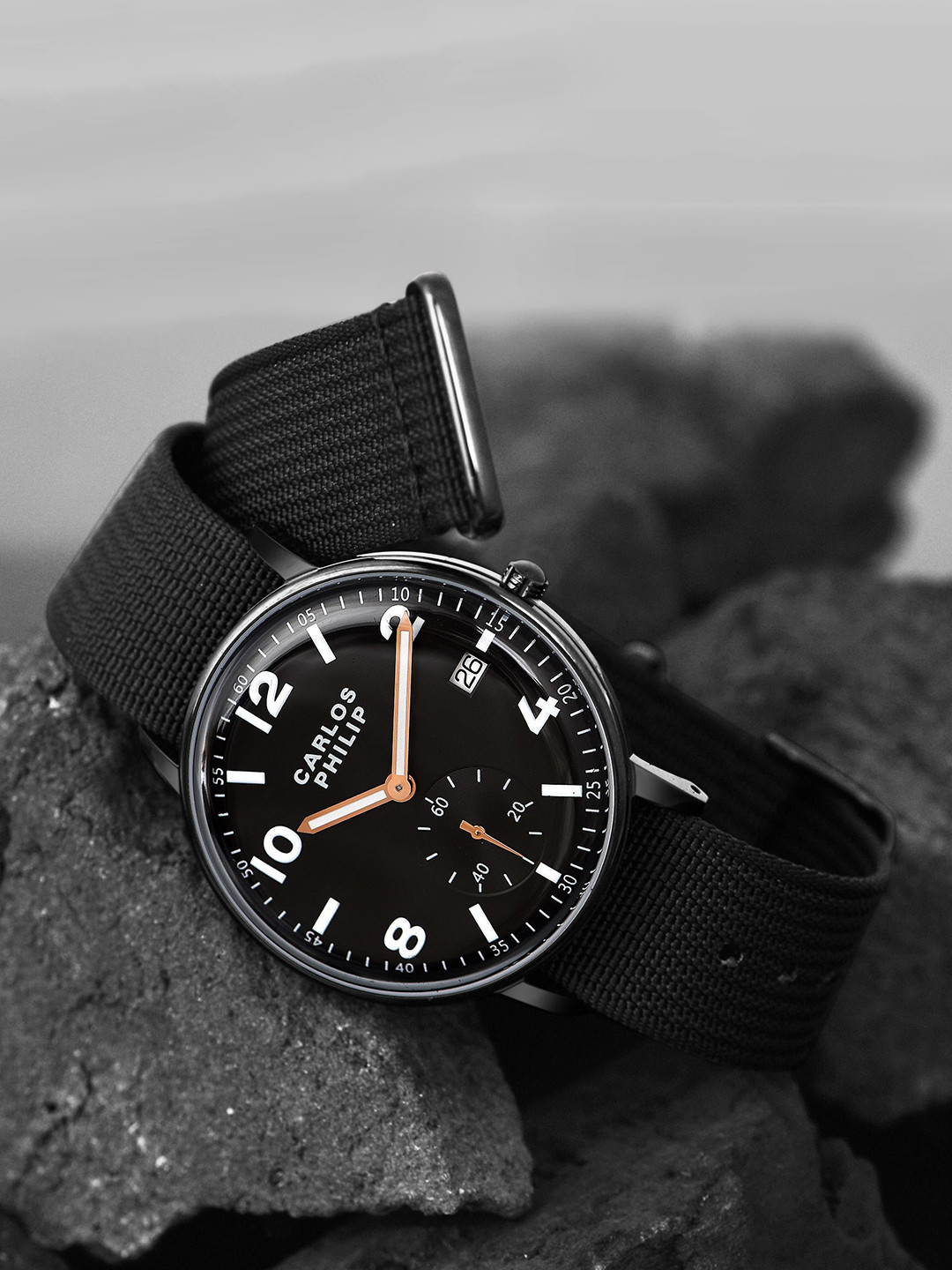 CARLOS PHILIP Men Brass Dial & Straps Analogue Watch Heritage 4470-4