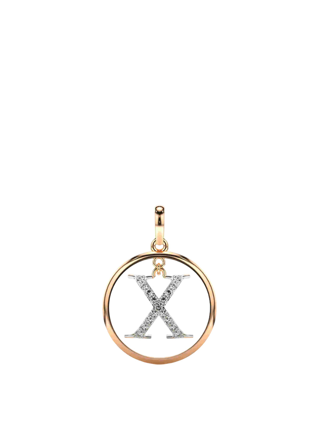 VALANOVA 18K Rose Gold Plated 0.22Ct Lab Grown Diamond Pendant