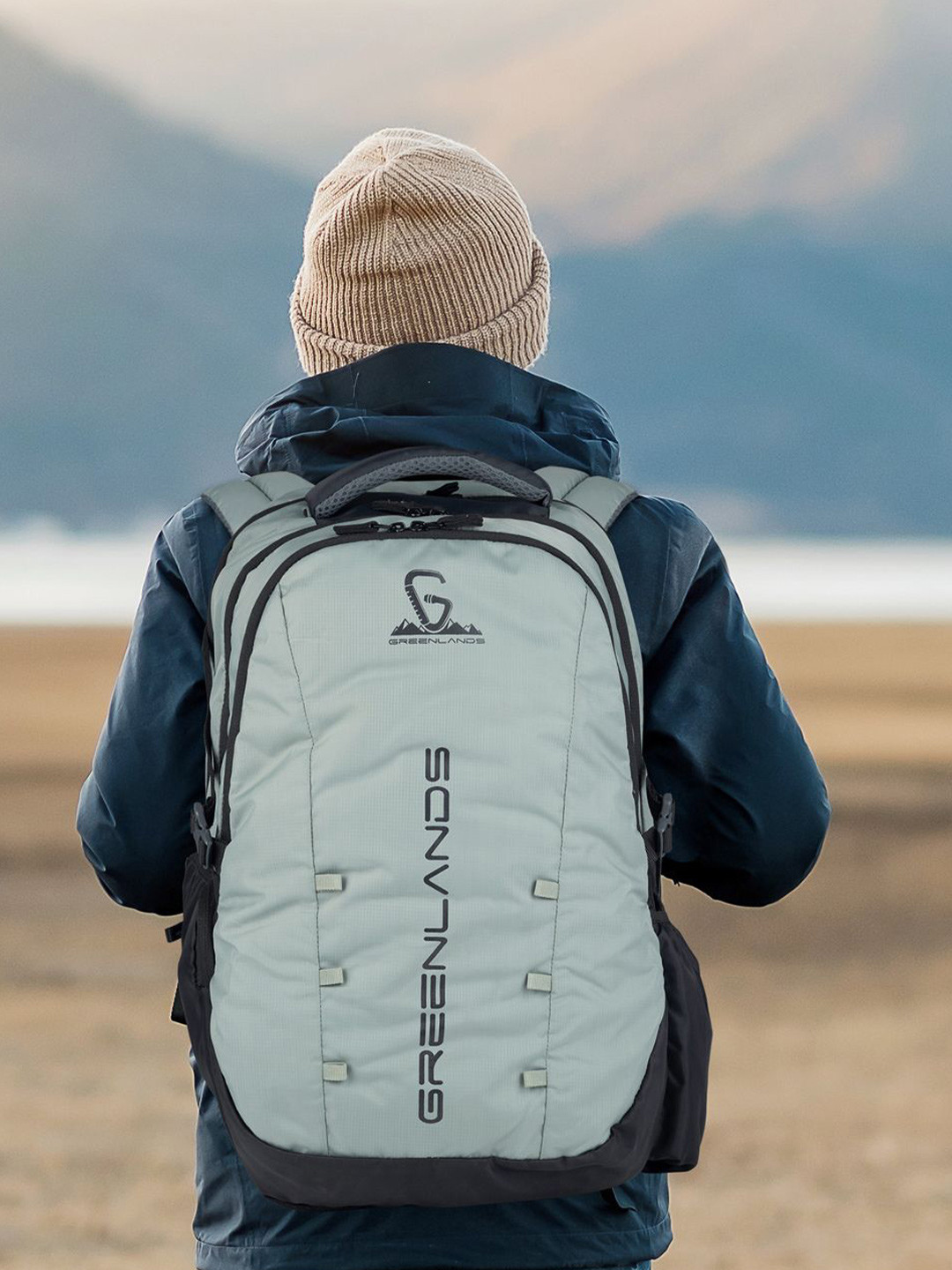GREENLANDS Unisex Typography Backpack