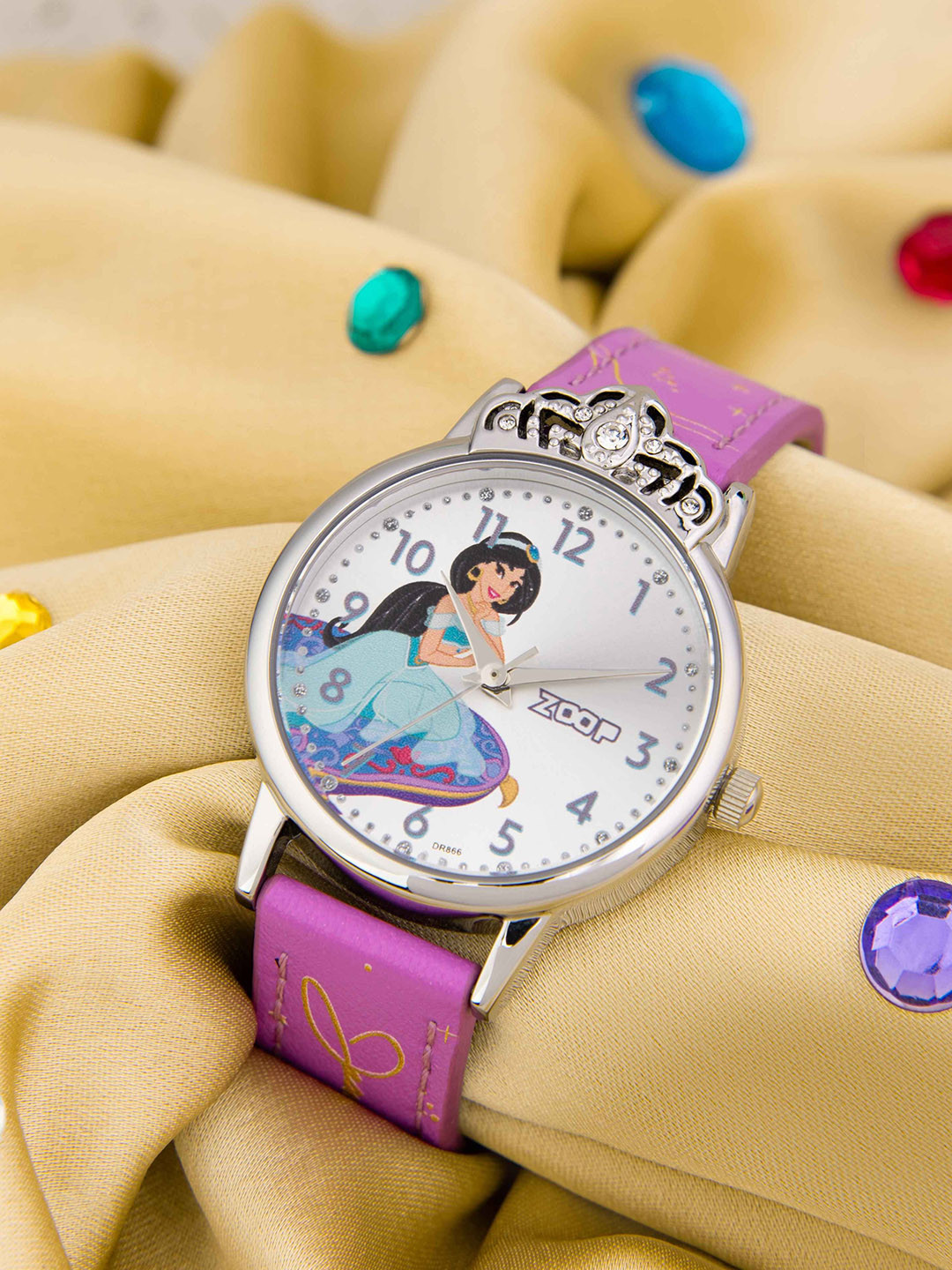 ZOOP Disney Princess Analog Round Dial Girls Watch - 26049SL01