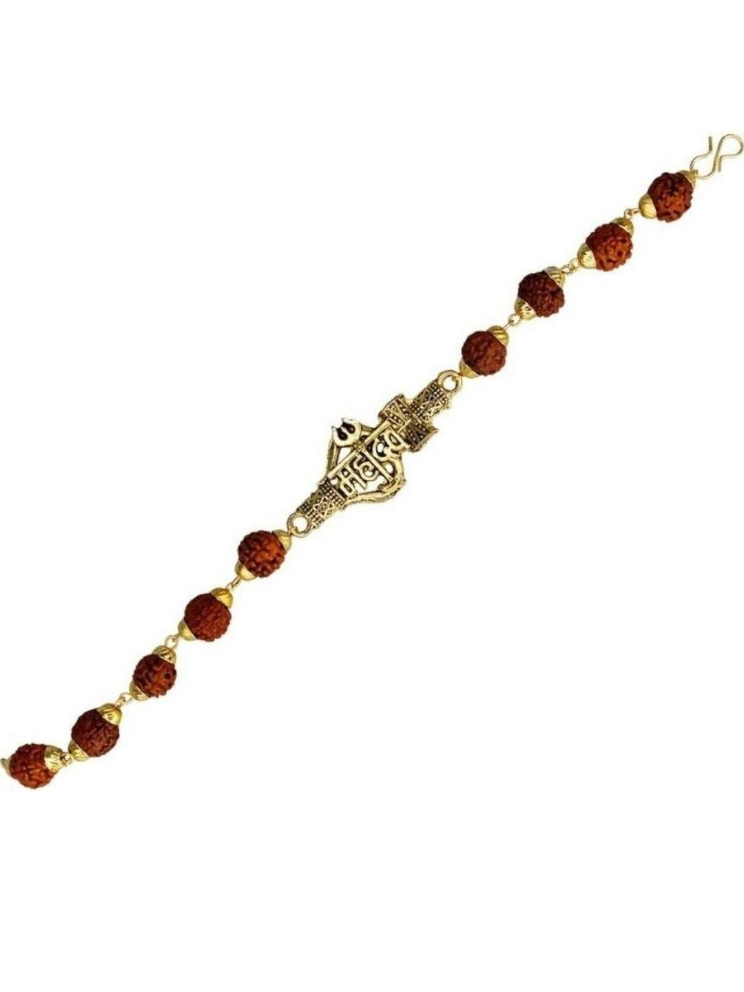 Divine souvenirs Gold Plated Unisex Artificial Beaded Wraparound Bracelet