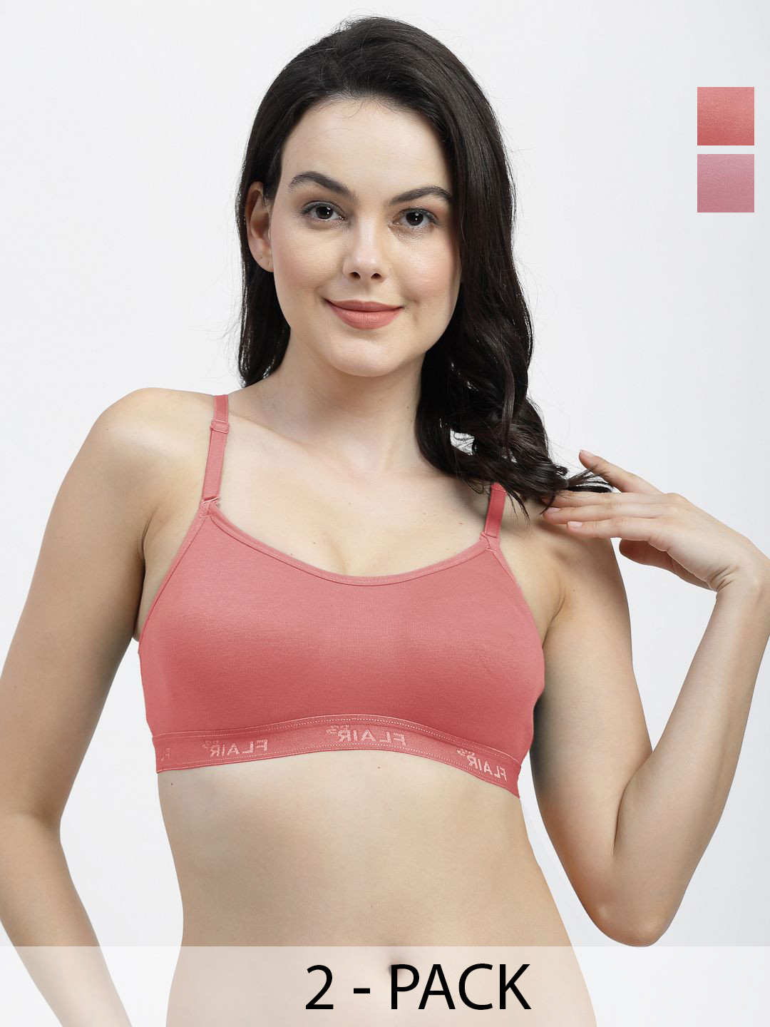 SHYAM SONS FLAIR Brezza Pack of 2 Full Coverage Seamless Sports Bra