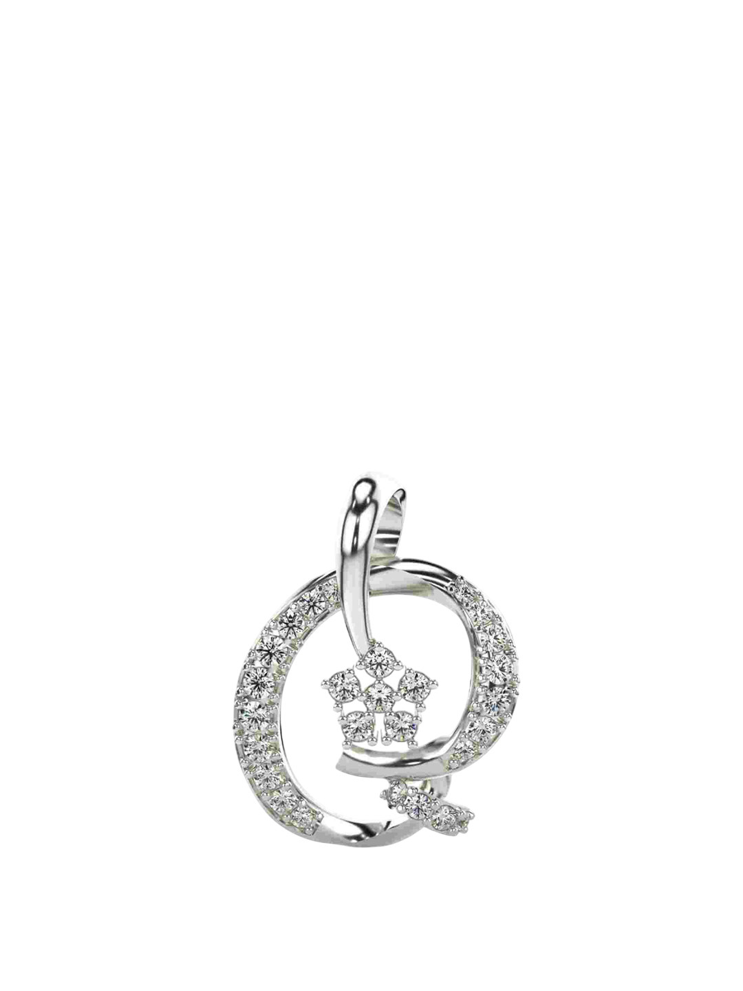 VALANOVA 14K White Gold 0.40 Ct Lab Grown Diamond Pendant