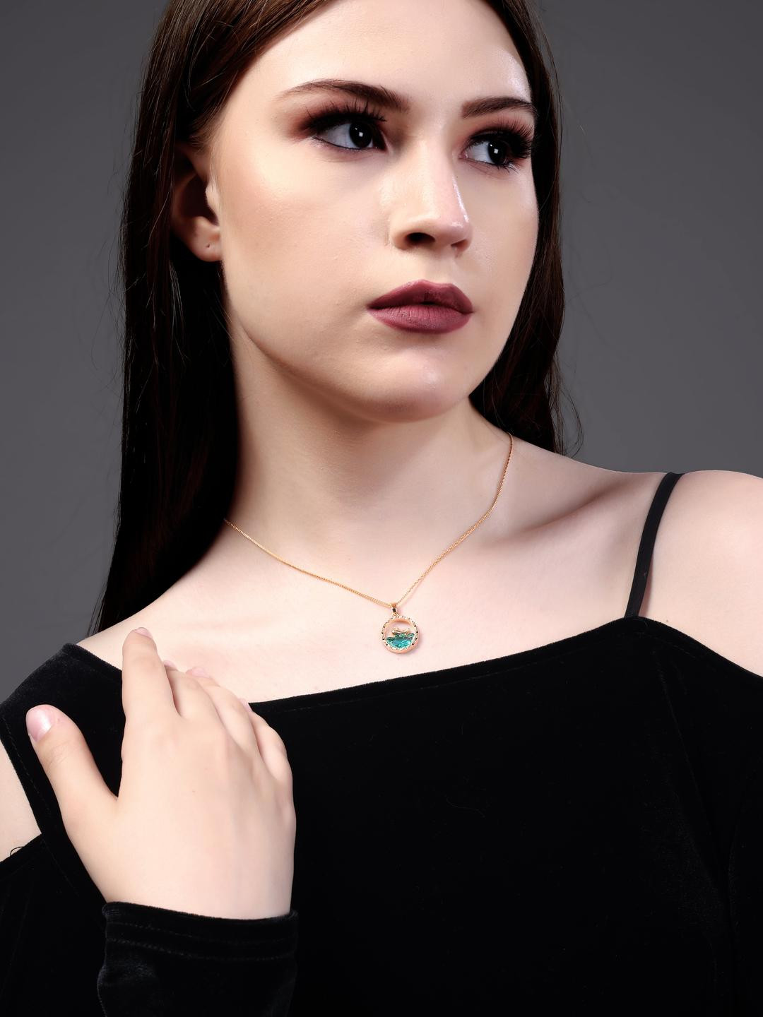 Seora Brass Gold-Plated Handcrafted Necklace