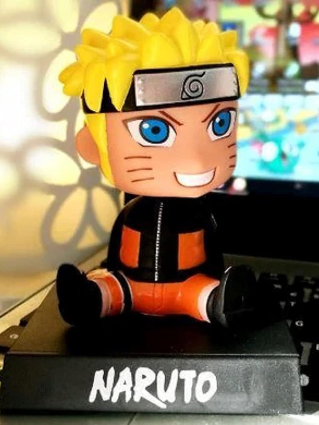 AUGEN Yellow & Orange Naruto Figurine Showpiece