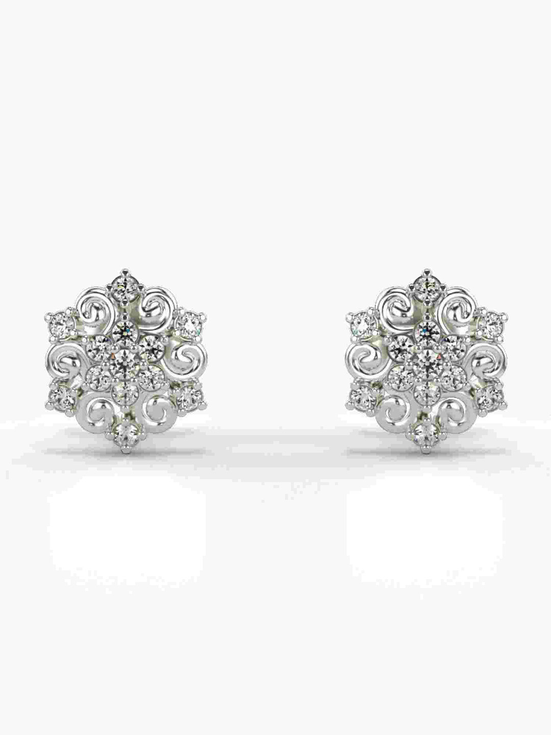 VALANOVA 14K White Gold 0.18 Ct Lab Grown Diamond Earrings