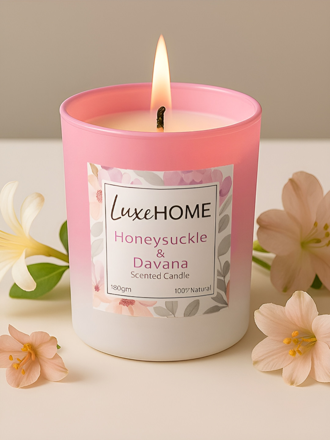 LUXEHOME INTERNATIONAL Lx Honey Suckle Davana Honeysuckle & Davana Solid Jar Candles