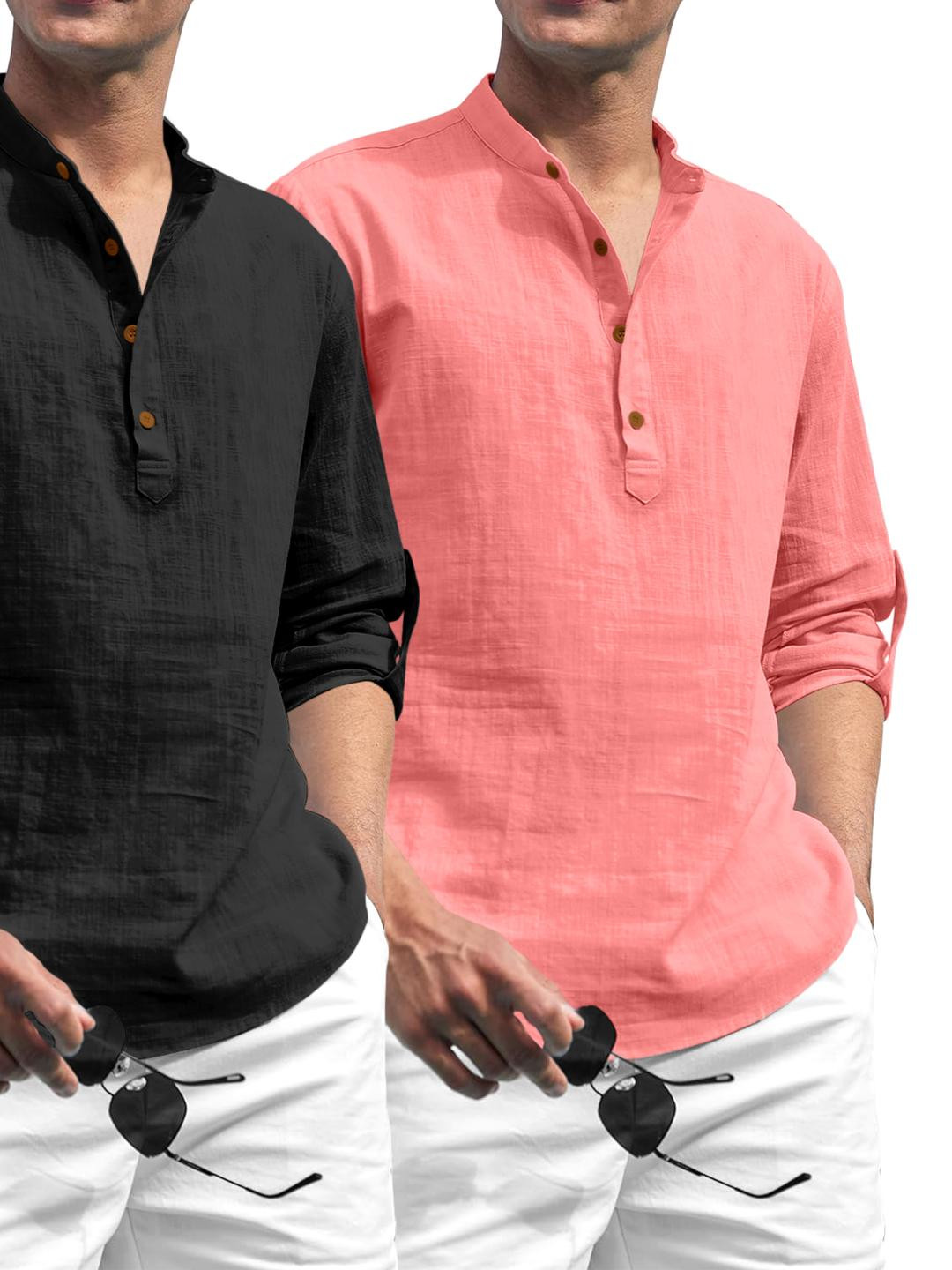 Fifth U Black Blended Kurtas