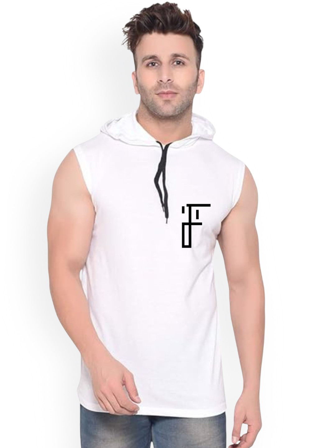 Fashnobic Why Not Printed Hood Gym Vests FB-106_W_Back_pt-188